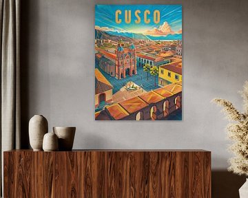 Cusco Plaza Sonnenaufgang: Poster zum peruanischen Kulturerbe von Travel Shop