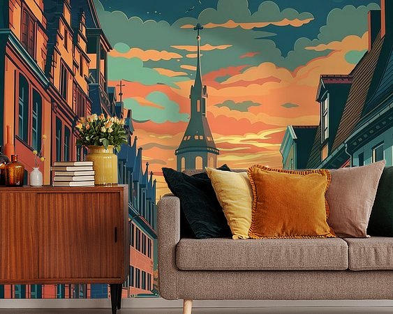 Voorbeeld van het werk in een kamer