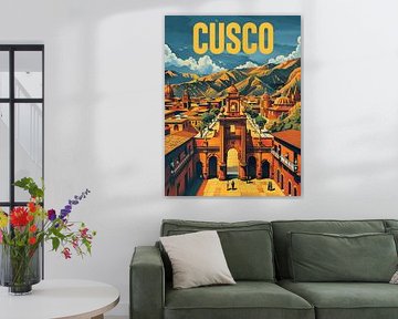 Cusco Tor: Anden Pracht Vintage Poster von Travel Shop