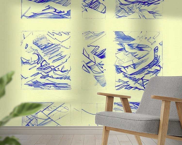 Voorbeeld van het werk in een kamer