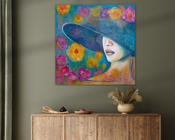 Elegante Dame met Hoed