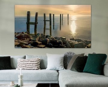Alte Anlegestellen im Wattenmeer bei Hoorn-Terschelling. von Nordwin Alberts / Moving Stills