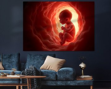 Ungeborenes Baby im Mutterleib von Egon Zitter