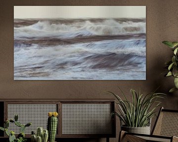 abstract beeld van de zee met hoge golven