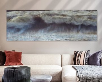 abstract North Sea with high waves