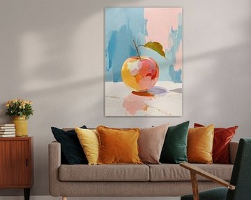 Farbenfroher Apfel in Pastell von Niklas Maximilian