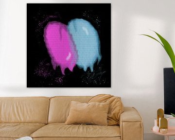 Melting birth bleu rose sur nachtfarbenart