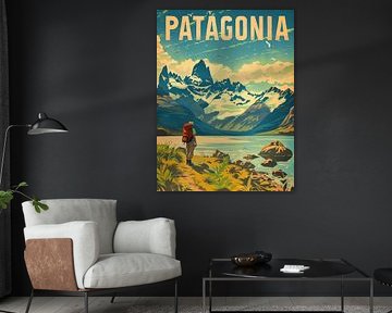 Patagonien Entdecker: Majestätisches Bergabenteuer Druck von Travel Shop