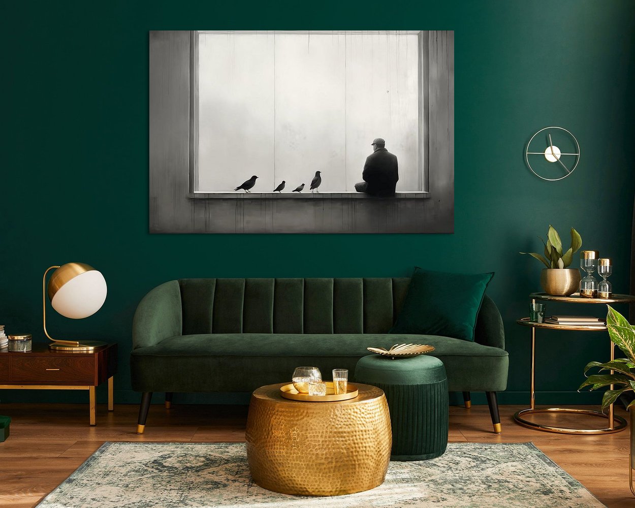 Voorbeeld van het werk in een kamer