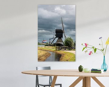 Windmühle in Kinderdijk - drohender Regenhimmel 1