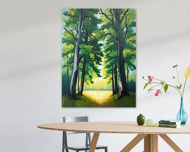 Voorbeeld van het werk in een kamer