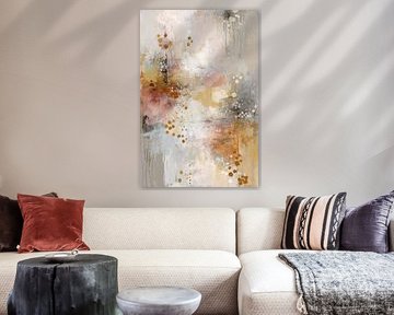 Orange Beige Abstract - Warm Modern Painting by Joriali Abstract