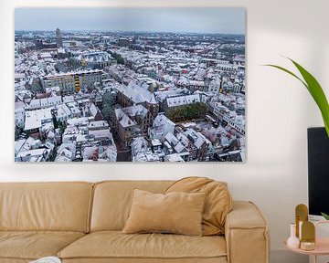 De binnenstad van Zwolle tijdens een koude winterochtend gezien vanaf van Sjoerd van der Wal Fotografie