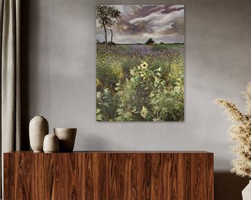 Zeeuws Landschap met bloemen van Mario Dekker-Janssen