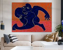 Voorbeeld van het werk in een kamer