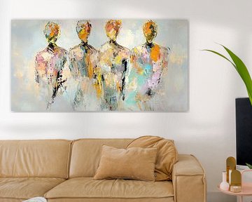Figures abstraites joyeuses ensemble
