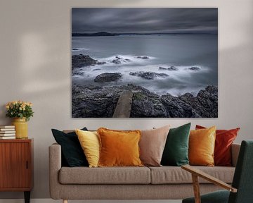 Storm aan de kust van Bretagne