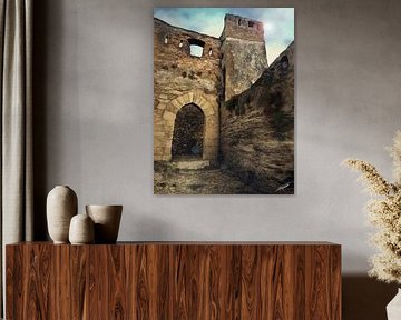De poort van het kasteel van Xativa
