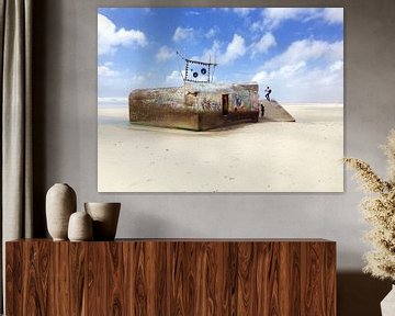 Bunker on the beach by Hans van Ewijk