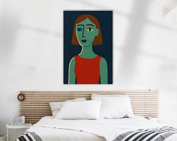 Abstract portrait - The green woman