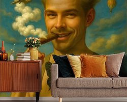 Voorbeeld van het werk in een kamer