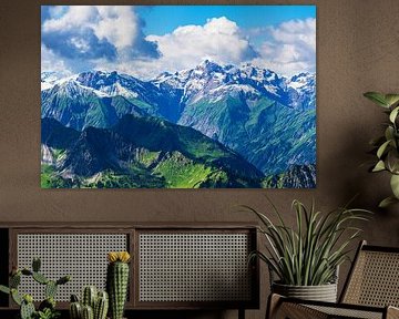 Blick vom Nebelhorn bei Obersdorf auf die Alpen