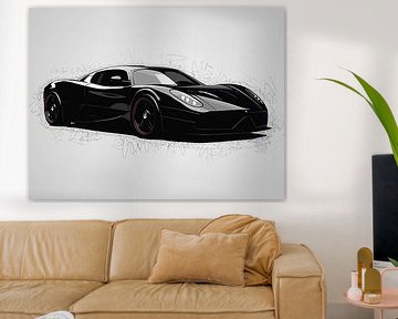 Voiture de sport ultra noire