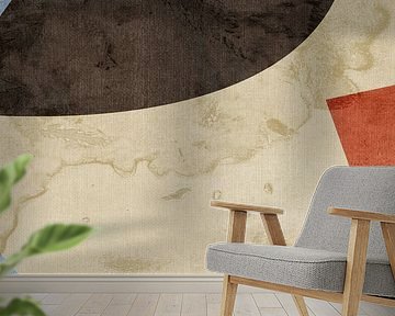 Bewegung. Abstrakte Formen im Wabi-Sabi-Stil