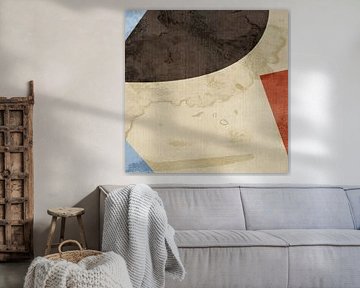 Bewegung. Abstrakte Formen im Wabi-Sabi-Stil