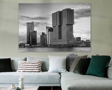 Kop van Zuid Rotterdam in black and white by Ilya Korzelius
