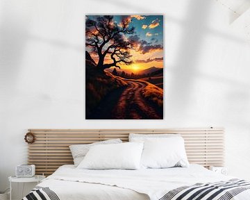 Arbre au coucher du soleil