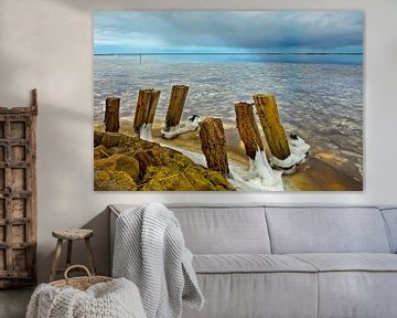 Winter Lauwersmeer, Nederland van Peter Bolman