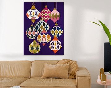 Purple and Gold Xmas van J.O. Han