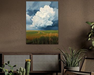 De imposante lucht: Een prairiewacht van Artistic