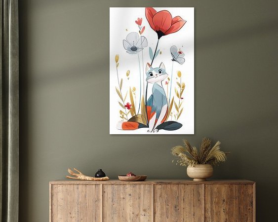 Voorbeeld van het werk in een kamer