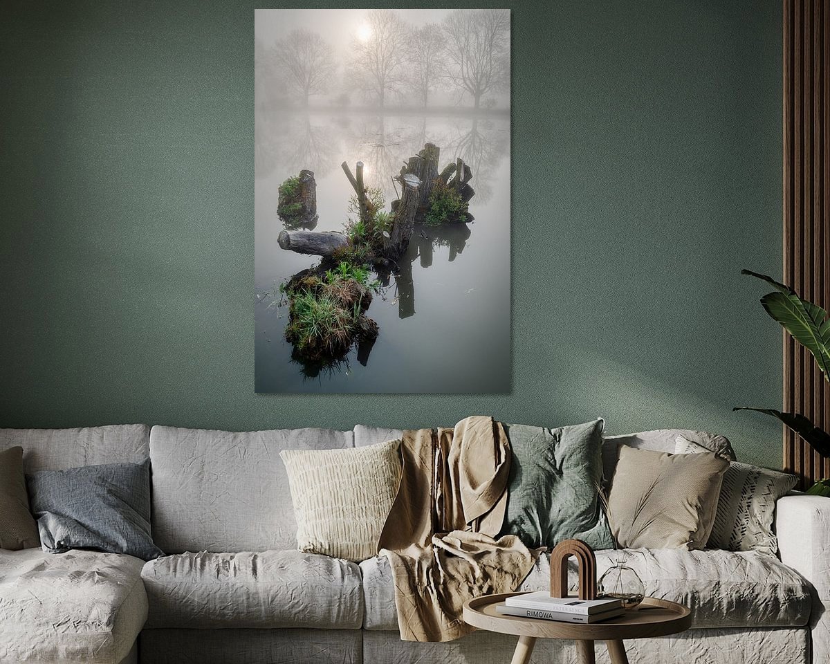 Voorbeeld van het werk in een kamer