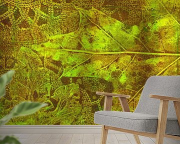 Abstract green leaves by StudiJoannArt