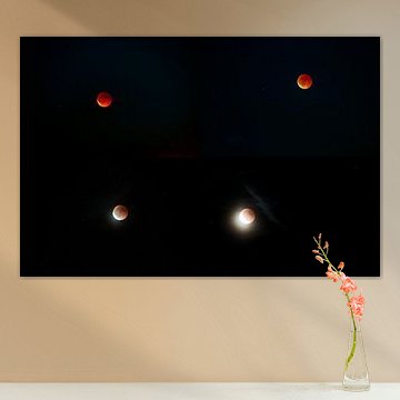 Blood moon over Herzogenaurach - magic in the night sky