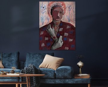 Vrouw portret als icoon van Studio Gjil