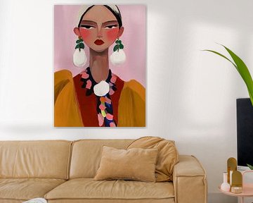 Modern en kleurrijk portret van Carla Van Iersel