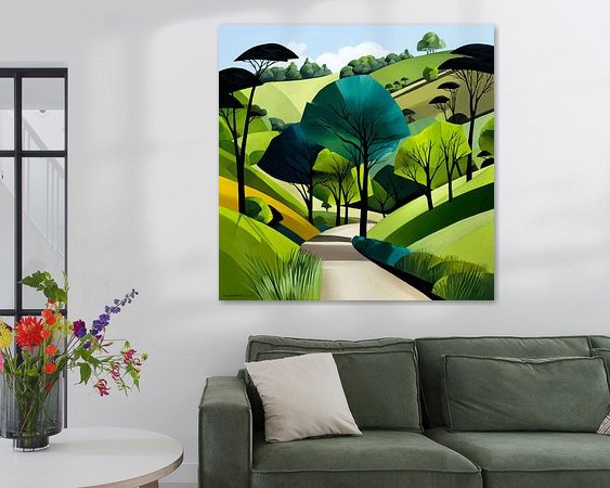 Voorbeeld van het werk in een kamer