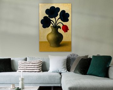 Nature morte accent cramoisi sur Gisela Art for You