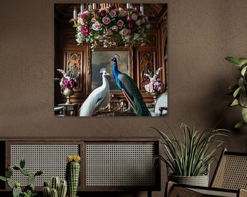 Peacocks in the Palace - Elegance in Harmony by Kleurenrijk