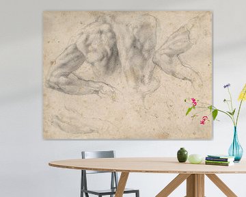 Michelangelo Buonarroti, Studies linkerarm rug, 1524 van Teylers Museum