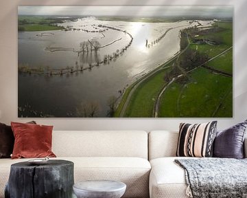 Vecht en Zwarte Water hoogwater bij Zwo van Sjoerd van der Wal Fotografie