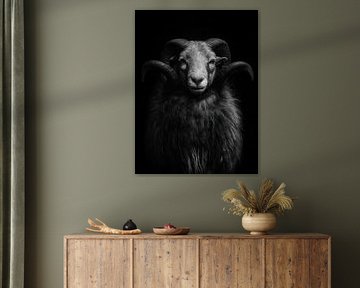 The Guardian - Aries Portrait in Black and White by Simone Photography