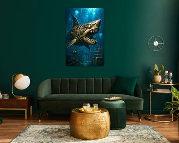 Steampunk Megalodon - Reus van de diepzee van Eric Nagel
