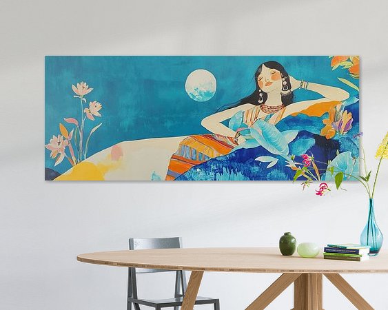 Voorbeeld van het werk in een kamer