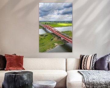 Hanzeboog treinbrug over de rivier de IJssel van Sjoerd van der Wal Fotografie