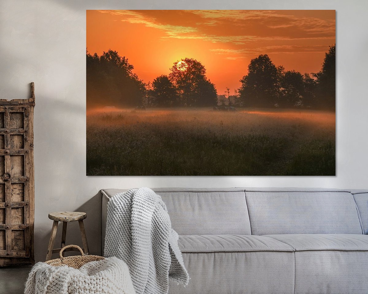 Voorbeeld van het werk in een kamer